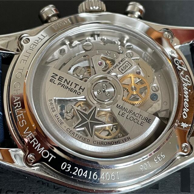 ZENITH(ゼニス)のゆう様　専用　　ゼニス　クロノマスターオープン　ブルー　ZENITH  メンズの時計(腕時計(アナログ))の商品写真