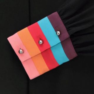 【極美品】Paul Smith 洗える！　カラーコントラストカフス ワンピース