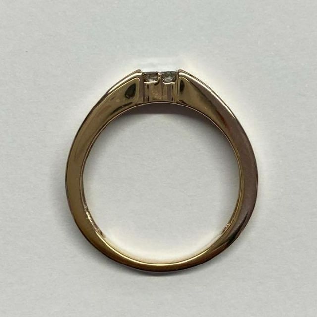 ピンクゴールド 天然ダイヤモンドリング D0.02ct サイズ11号 K10