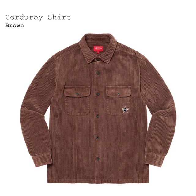 Supreme Corduroy Shirt brown Sサイズ