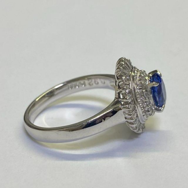 Pt900　天然サファイアリング　S0.92ct　D0.38ct　サイズ12号 レディースのアクセサリー(リング(指輪))の商品写真