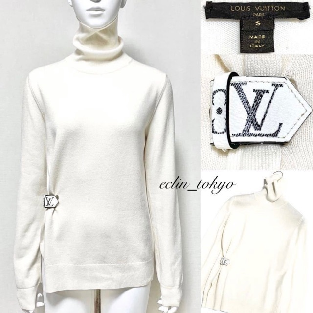 LOUIS VUITTON - Louis Vuitton カシミヤ100% ミニベルト付 ニット E3160
