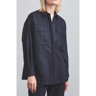 ユナイテッドアローズ(UNITED ARROWS)のUNITED ARROWS UGMSC ストライプシャツウールシャツジャケット(シャツ/ブラウス(長袖/七分))