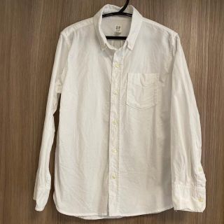 ギャップ(GAP)のGAP シャツ　長袖　ボタンダウン　白　サイズM(8) 130くらい(ブラウス)