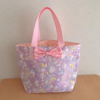 ゆめかわ トートバッグ 手提げバック 女の子 入園入学(外出用品)