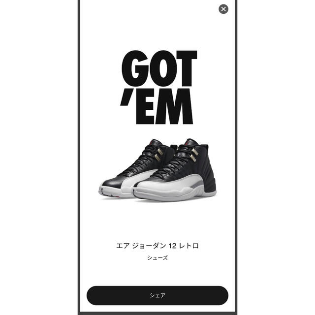 NIKE(ナイキ)のNike Air Jordan 12 "Playoffs" メンズの靴/シューズ(スニーカー)の商品写真