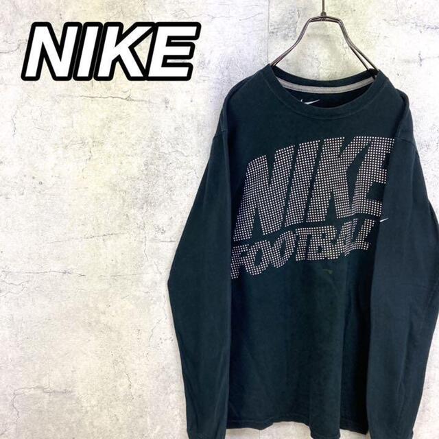 NIKE(ナイキ)の希少 90s ナイキ ロンT ビッグプリント スウッシュロゴ メンズのトップス(Tシャツ/カットソー(七分/長袖))の商品写真