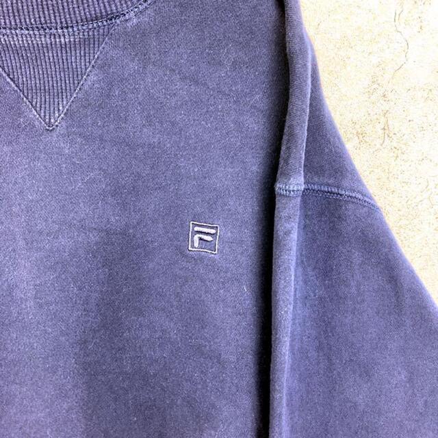 FILA(フィラ)の希少 90s フィラ スウェット 刺繍ロゴ ビッグシルエット メンズのトップス(スウェット)の商品写真