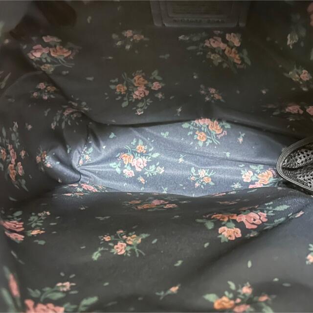 COACH コーチ ナイロンリュックサック バックパック 黒 花柄 COACH コーチ ナイロンリュックサック バックパック 黒 花柄