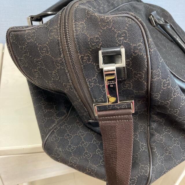 保存袋付き]Gucci GG柄キャンバスブラウンショルダービッグボストン