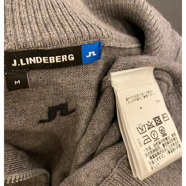 J.LINDEBERG(ジェイリンドバーグ)のJ.LINDEBERG  ジェイリンドバーグ メンズセーター ジップニット M スポーツ/アウトドアのゴルフ(ウエア)の商品写真