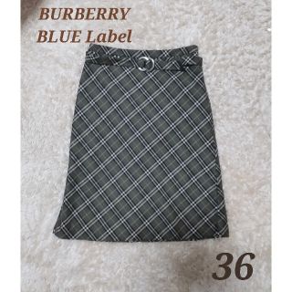 バーバリーブルーレーベル(BURBERRY BLUE LABEL)の【即日発送/美品】バーバリーチェックスカート(ひざ丈スカート)