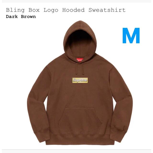 Supreme Bling BoxLogo HoodedSweats Mサイズ