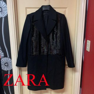 ザラ(ZARA)のZARA ファー　ウールコート(チェスターコート)