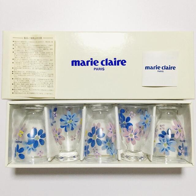 Marie Claire(マリクレール)のmarie claire PARIS 花柄グラス 5つセット インテリア/住まい/日用品のキッチン/食器(グラス/カップ)の商品写真