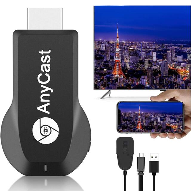 【Anycast】携帯画面をテレビに映す hdmi 無線 ミラーリング　J5 スマホ/家電/カメラのテレビ/映像機器(映像用ケーブル)の商品写真