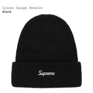 シュプリーム(Supreme)のsupreme loose gauge beanie black 新品(ニット帽/ビーニー)