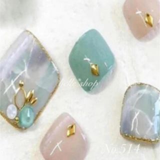 No.514 ジェルネイルシール＊まとめ割ございます𓂃🍒(ネイル用品)