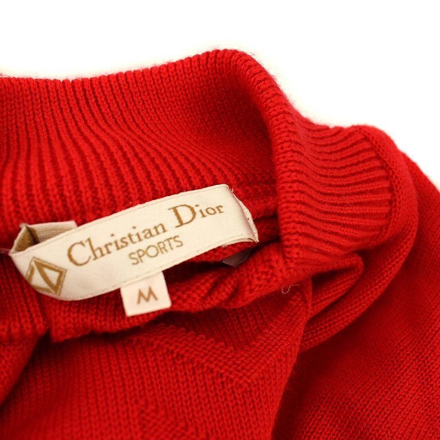 Christian Dior(クリスチャンディオール)のディオール Christian Dior ヴィンテージ ニット ハイネック 赤 レディースのトップス(ニット/セーター)の商品写真