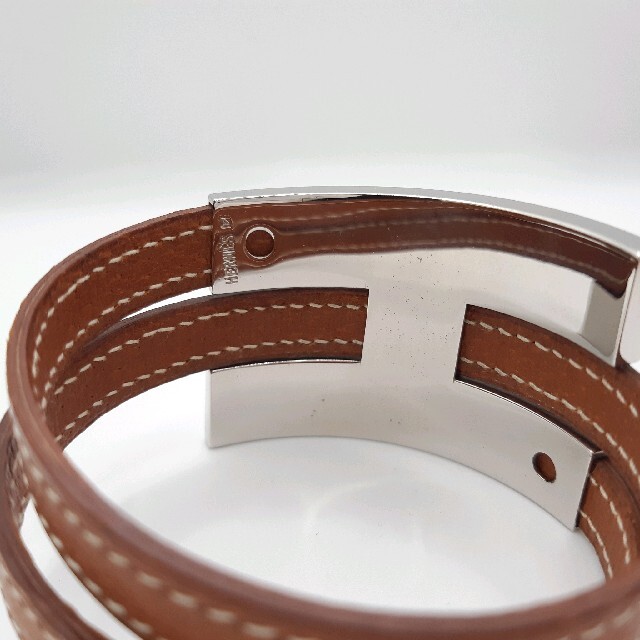 ョップにて Hermes 2連 ブラウン シルバー金具の通販 by kihira's shop