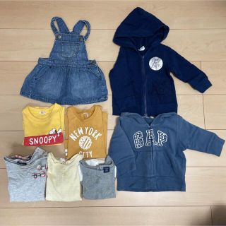 ベビーギャップ(babyGAP)の80 女の子 洋服 まとめ売り ワンピース パーカー 長袖 保育園 春服(その他)