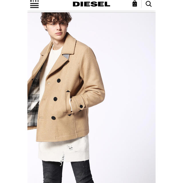 DIESEL(ディーゼル)のDIESEL W-BANFF JACKET Pコート Mサイズ 新品未使用 メンズのジャケット/アウター(ピーコート)の商品写真