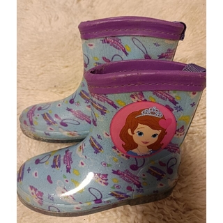 ディズニー(Disney)の子供用♥長靴　ソフィアちゃん♥16センチ　水色(長靴/レインシューズ)