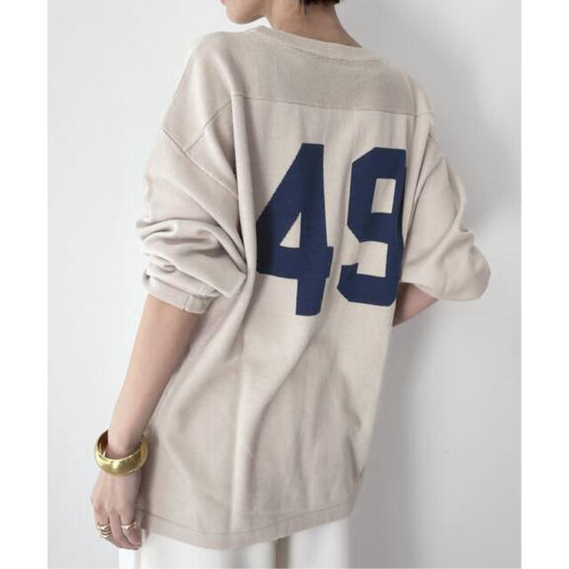 L'Appartement DEUXIEME CLASSE(アパルトモンドゥーズィエムクラス)のFOOTBALL NUMBER KNIT PULLOVER レディースのトップス(ニット/セーター)の商品写真