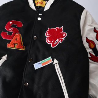 SALUTE FLAME DEVIL サルーテ スタジャン ジャケット正規品 Sの
