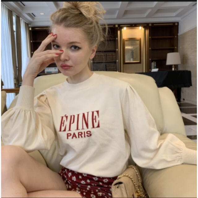 ÉPINE PARIS logo knit ivory