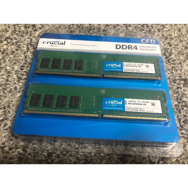 メモリ16GB 8GBx2枚 DDR4 CFD W4U2666CM-8G