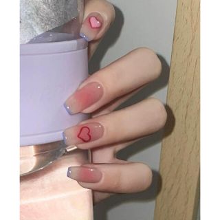 ニュアンスネイル 桃 チークネイル ハートネイル ピンク ネイル ニュアンスネイル 桃 チークネイル ハートネイル ピンク ネイル