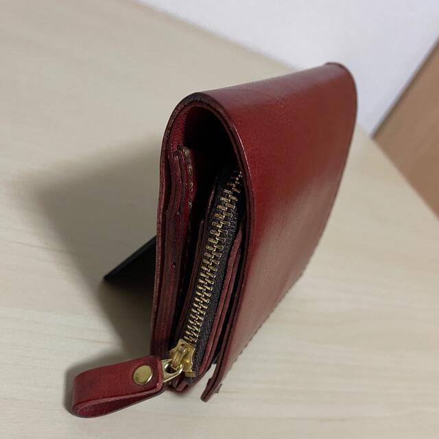 HERZ(ヘルツ)のHERZ ヘルツ 特別仕様 ボルドー 小型 二つ折り 財布 コンパクト 革財布 レディースのファッション小物(財布)の商品写真