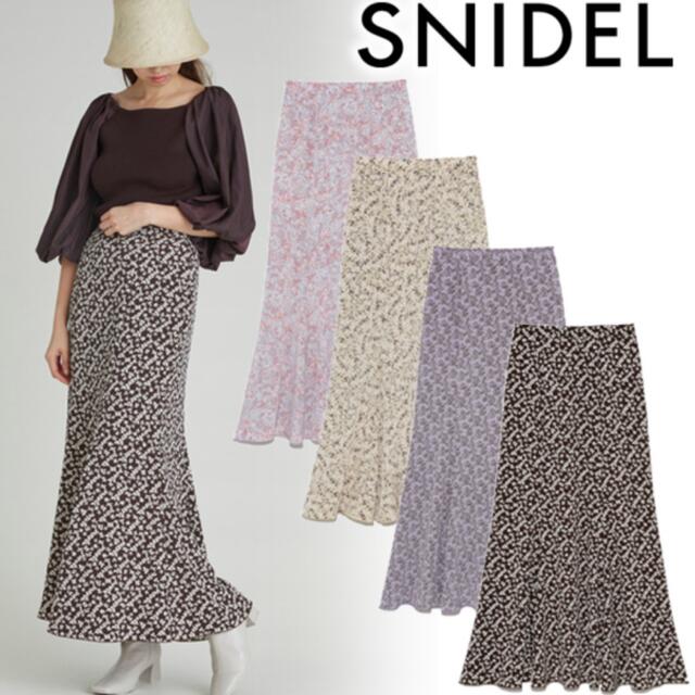 SNIDEL バリエプリントマーメイドライクスカート