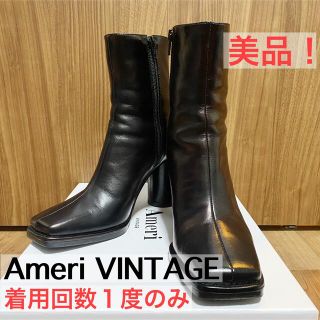 アメリヴィンテージ(Ameri VINTAGE)の【美品！】Ameri スクウェアトゥブーツ　箱付(ブーツ)