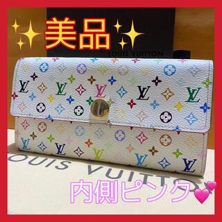 ルイヴィトン(LOUIS VUITTON)の✨美品✨ ルイヴィトン 財布 マルチカラー ポルトフォイユ サラ ピンク 箱(財布)