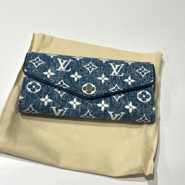 ルイヴィトン LOUIS VUITTON ポルトフォイユ・サラ M81183 モノグラムデニム 長財布 モノグラムデニム アリーヌ ブルー 新品