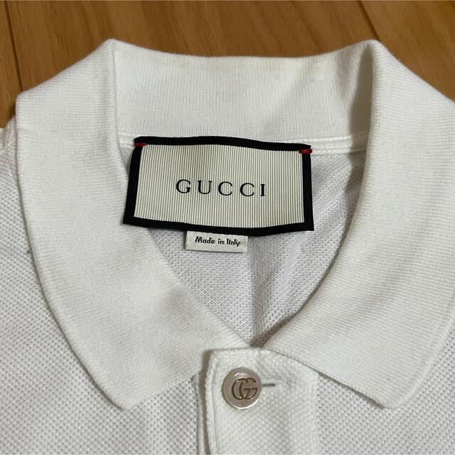 Gucci(グッチ)のGucci グッチ　メンズポロシャツ　ホワイトシャツ メンズのトップス(ポロシャツ)の商品写真