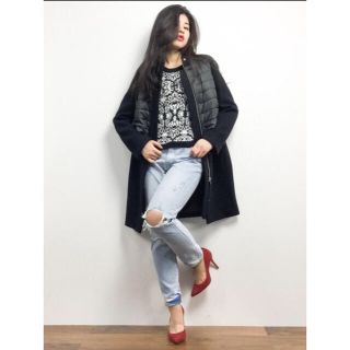 ダブルスタンダードクロージング(DOUBLE STANDARD CLOTHING)の15aw sov. ダブスタ ウール切り替え中綿コート(ロングコート)