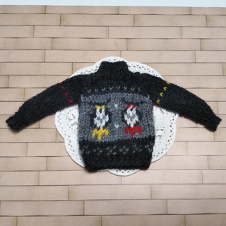 リカ　ブライス　編み込みセーター5（フクロウ）(人形)