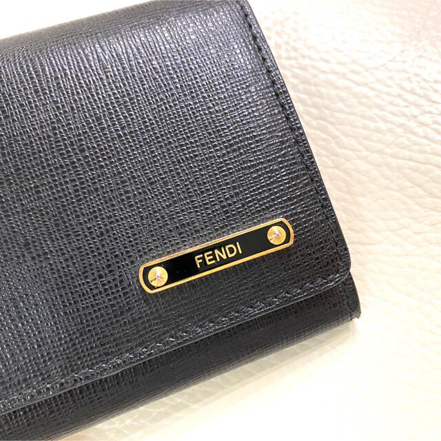 FENDI(フェンディ)の【美品】FENDI フェンディ 名刺入れ カードケース 黒 ブラック レディースのファッション小物(名刺入れ/定期入れ)の商品写真