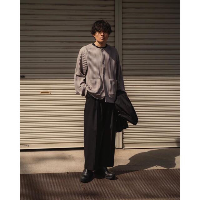 【stein】PLEATED KNIT CARDIGAN GREIGE サイズM