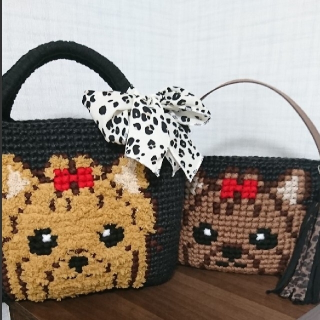 麻紐バッグ　ハンドメイド  パピヨン