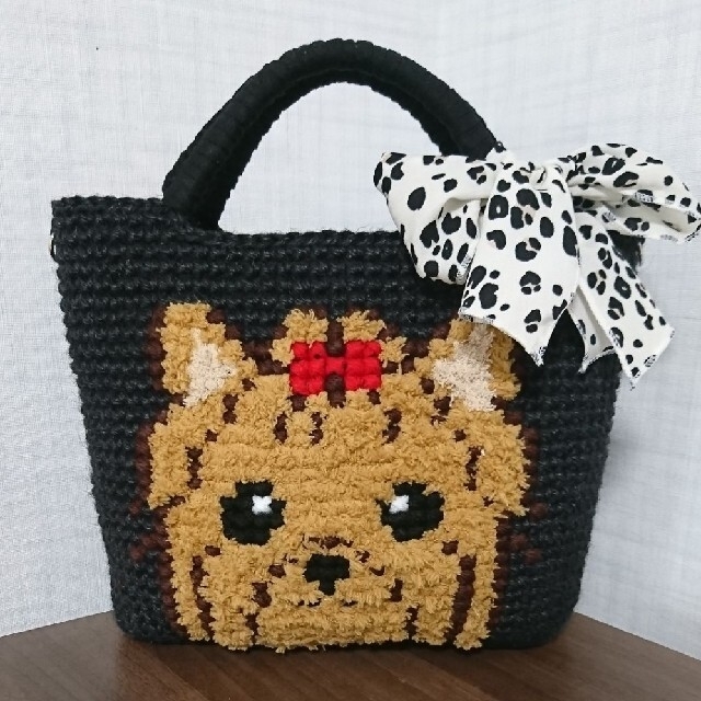 麻紐バッグ　ハンドメイド  パピヨン