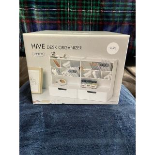 HIVE DESK ORGANIZER ホワイト 収納文房具入れペン立て(小物入れ)