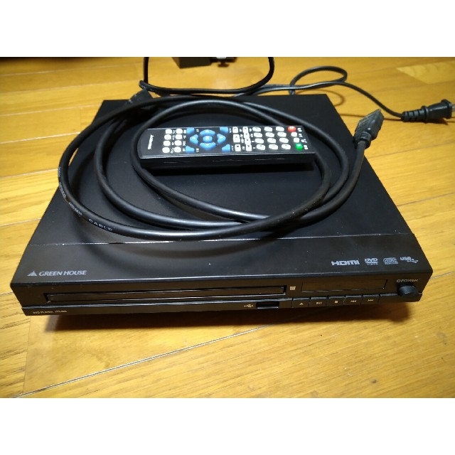 HDMI対応DVDプレーヤー (ケーブル付属) ブラックJT3-300 スマホ/家電/カメラのテレビ/映像機器(DVDプレーヤー)の商品写真