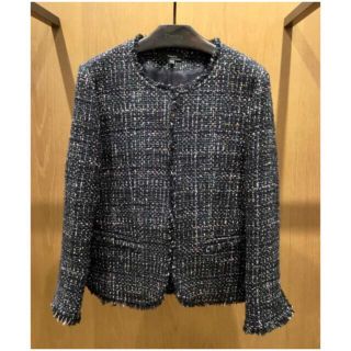 セオリー(theory)のTheory 19ss ツイードノーカラージャケット(ノーカラージャケット)