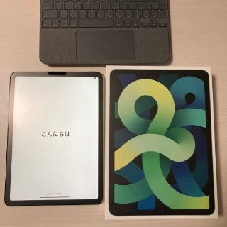 アップル(Apple)のiPad Air4 256GB Green Logicoolキーボード付き(タブレット)