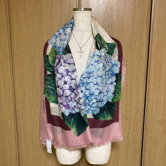 DOLCE&GABBANA - 新品 DOLCE&GABBANA 紫陽花 大判ストール カシミヤ