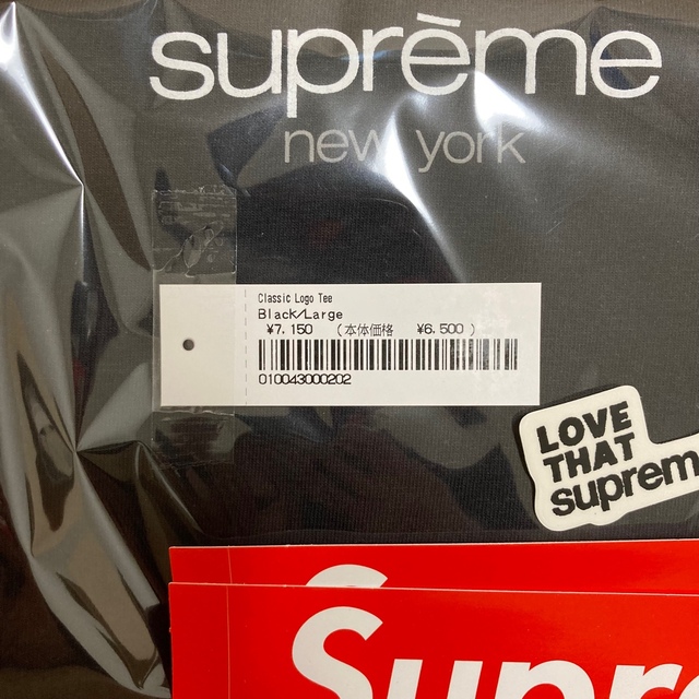 Supreme(シュプリーム)の送料込 Lサイズ Black Supreme Classic Logo Tee  メンズのトップス(Tシャツ/カットソー(半袖/袖なし))の商品写真